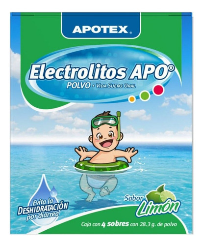 Electrolitos Orales En Polvo 4 Sobres Sabor Limon 1 Caja
