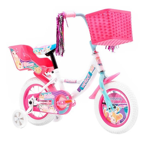Bicicleta Veloci Tutti Bunny R12 Blanco Infantil