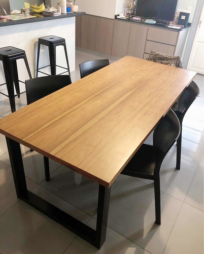 Mesa Comedor Hierro Y Madera Petiribi 1,80,80