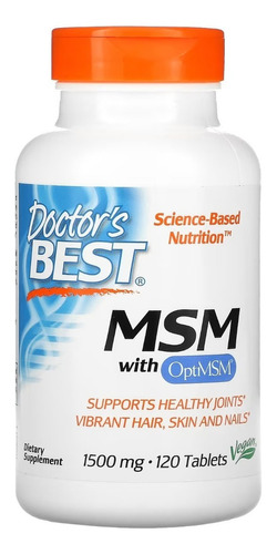 Msm Com Optimsm 1.500 Mg 120 Comprimidos Doctor's Best Eua Sabor Neutro