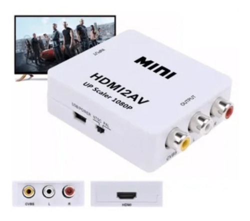 Adaptador Convertidor De Señal De Hdmi A Rca