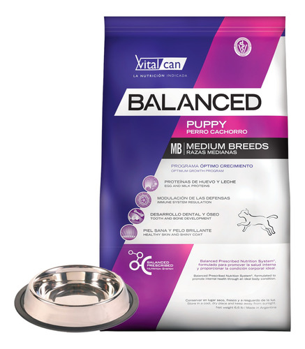 Alimento Perro Balanced Cachorro Mediano 3 Kg + Promo!