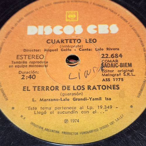 Simple Cuarteto Leo Discos Cbs C6