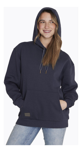 Polerón Hoodie Sweatshirt Azul Mujer