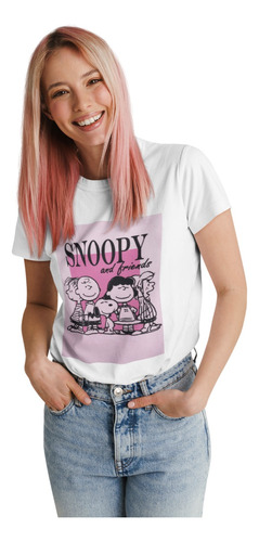 Polera Snoopy Charlie Brown Monito Algodon Estampado