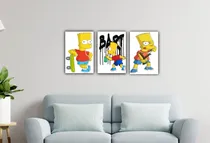 Comprar Cuadro Decorativo Varios Bart Simpson - 03 Bart Simpson Bastidor De Madera