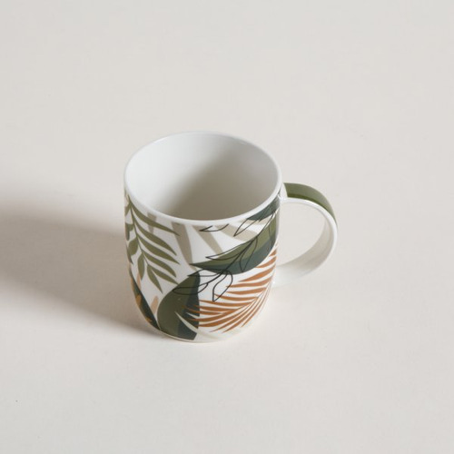 Taza Jarro Mug Nature Green Verde 350ml Café Té Porcelana Color Verde Musgo