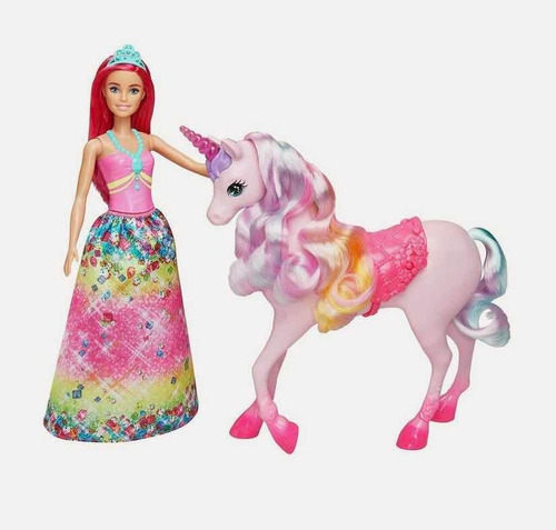 Barbie Dremtopia Fairytale Sisters Unicornio Set (Usado)