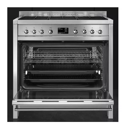 A1-9 Cocina Smeg 6 Fuegos Gas, Horno eléctrico, Ancho 90cm - CANARIAS