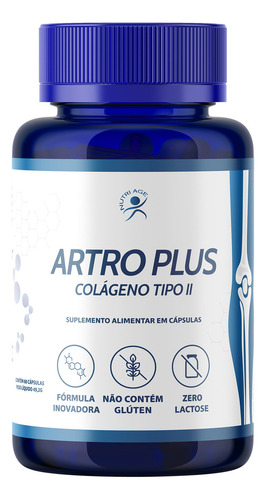 Artro Plus 60 Cápsulas Colágeno Tipo 2 + Cúrcuma Sabor N/D