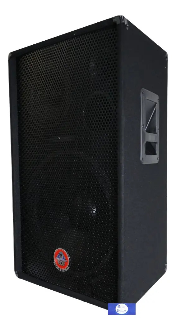 Bafle Pasivo Megapower 047-022 15 Pulgadas 300W 3 Vías Negro Para Piso