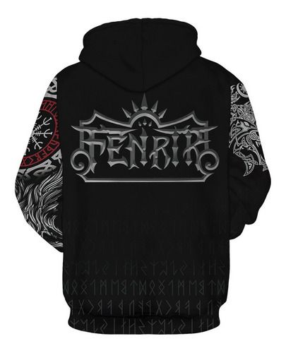 Nuevo Conjunto De Sudadera Con Capucha Y Estampado De Viking