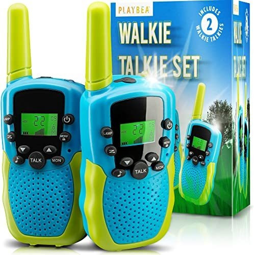 Walkie Talkies Para Niños Con 22 Canales De Radio Color Azul