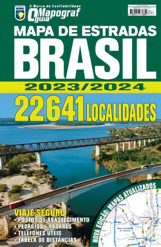 Guia Mapograf Mapa De Estradas Brasil 2023/2024 - Espiral, De A Line. On Line Editora, Capa Mole Em Português