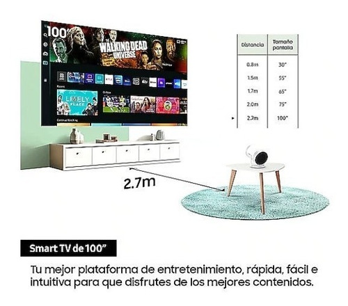 Imagen 4 de 6 de The Freestyle Proyector Portatil Samsung Smart Tv Audio 360