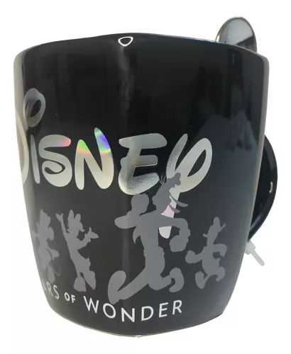  Disney 100 Years Of Wonder - Taza de café expreso con cuchara :  Hogar y Cocina