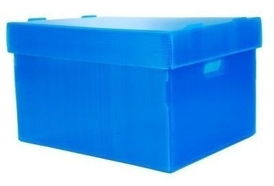 Caixa Organizadora Extr G 485x335x200mm Azul- Polibras