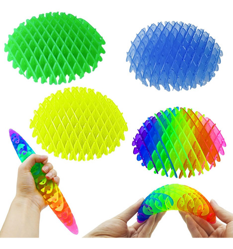 4 Paquetes De Juguetes Antiestrés Con Forma De Gusano