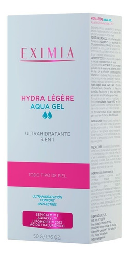 Eximia Hydra Legere Aqua Gel Ultra Hidratante De Rostro 50gr