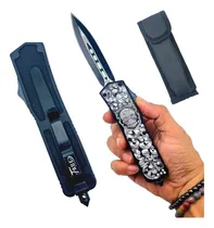 Comprar Canivete Automático Abertura Frontal Caveira Mexicana Cu002F Cor Preto Com Caveira Auto Relevo Caveira Mexicana