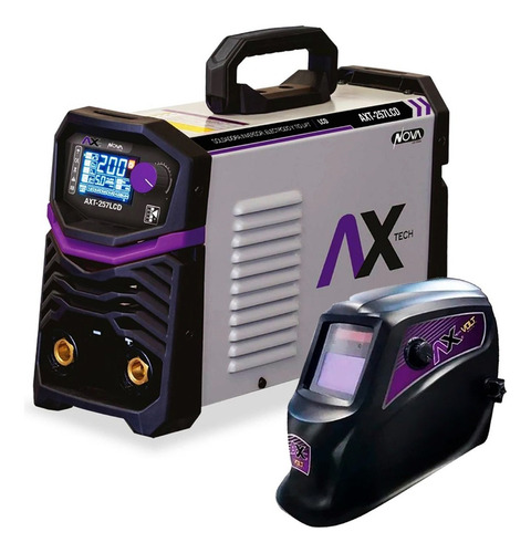 Soldadora Inversor 250a Tig Electrodo Axt-p257lcd + Careta