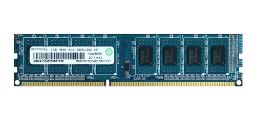 Memoria Ddr3 Ramaxel 1gb 1rx8 Pc3 - 10600u 1333mhz Para Pc (Usado)
