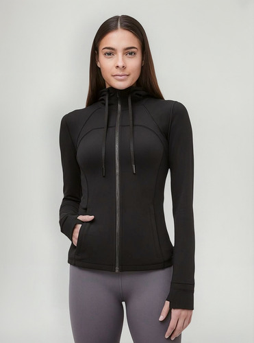Sudadera Deportiva Nulu Mujer Negro Lululemon + Gift Set Msi