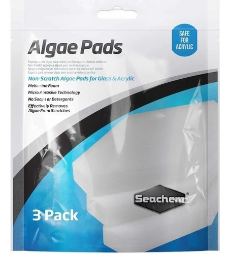 Seachem Algae Pads Esponja Limpeza Vidros Acrilico Aquários