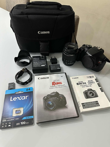 Canon Eos Rebel T6 + Lente 18-55mm + Bolso + Extras