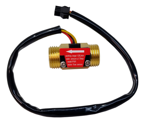 Medidor De Flujo 4 Pts G1/2 Cobre Yf-b1