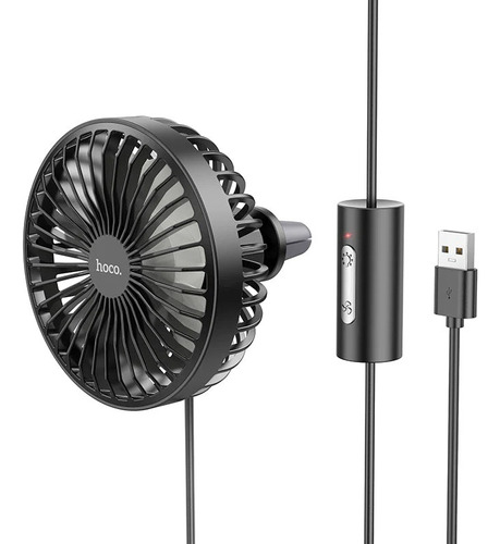 Ventilador Con 3 Niveles De Aire Para Auto Portátil Usb Hoco