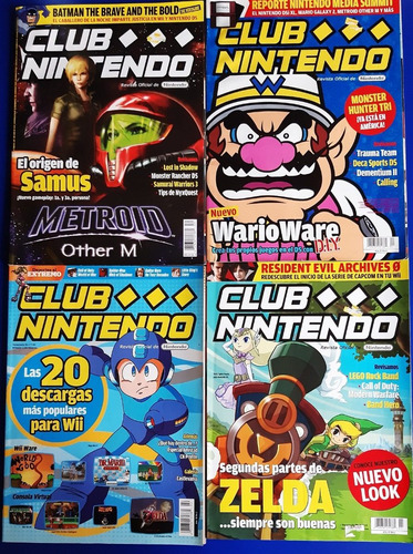 Set De 4 Revistas Club Nintendo 2008