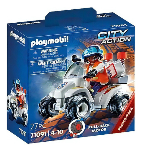 Figura Armable Playmobil City Action Rescate Speed Quad 3+ Cantidad de piezas 27