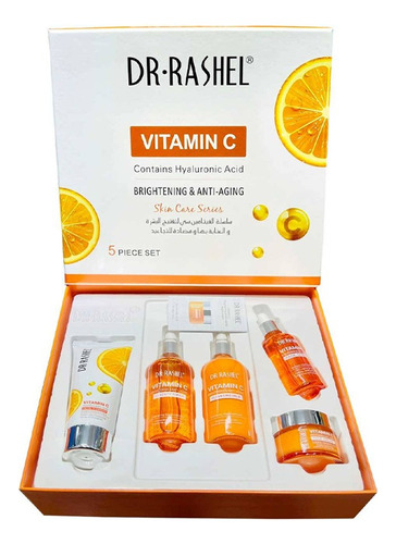 Set Cuidado Facial Hidratante Vitamina C 5 Piezas Dr Rashel