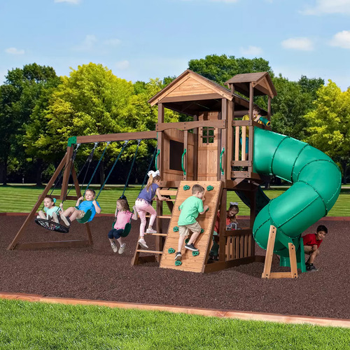 Casita De Madera Infantil Juego Para Exterior Enorme