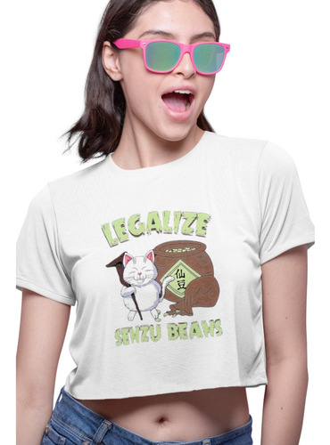 Playera Crop Top Senzu Beans Legalicen Las Semillas