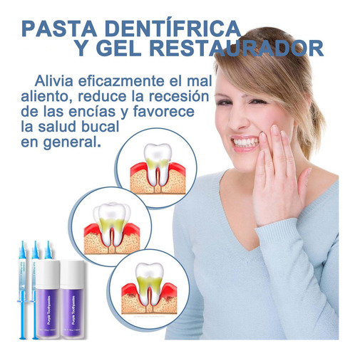 Pasta De Dientes Morada Para Blanqueadora De Dientes Con Gel
