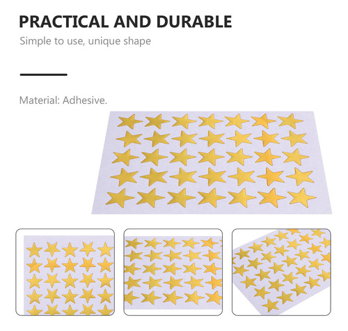 Navidad Pegatina Con Forma De Estrella Dorada Para Niños,