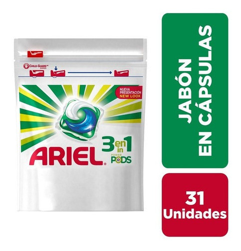 Jabón En Cápsulas Ariel Pods - 31 Unidades