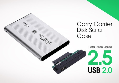 Imagen 2 de 10 de Carry Carrier Disk Sata Case Disco Rigido 2.5 + Usb Doble