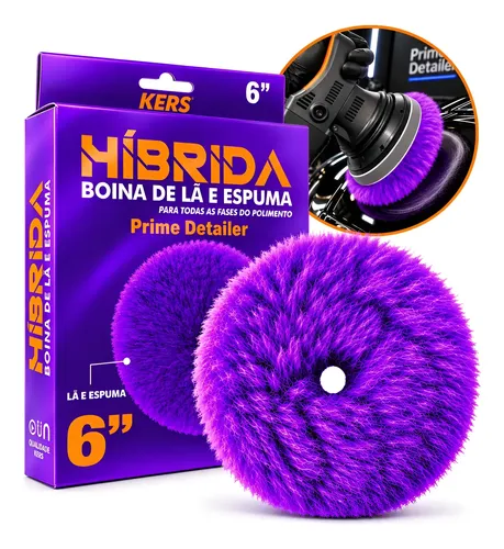 Boina De Lã E Espuma Hibrida 6 Kers Roxa Corte Refino