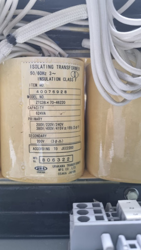 Transformador Trafo 3x380 3x220 0,7 Kva 700 Watt Japón Juki (Usado)