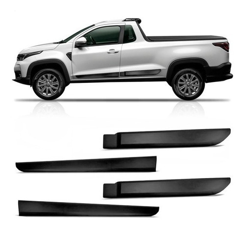 Moldura Bagueta Lateral Fiat Strada 2020/2021 Cabina Simple