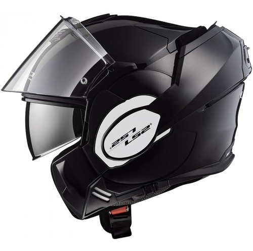 Casco Moto Ls2 Ff399 Abatible Valiant Negro Matte