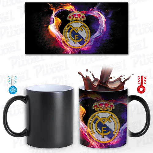 Taza Mágica Real Madrid  F.c. Personalizada Envío Full Mod.3