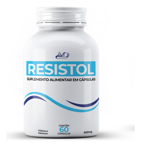 Suplemento Alimentar Resistol AeO SPORT Com 60 Cápsulas 500mg Sabor Naturais