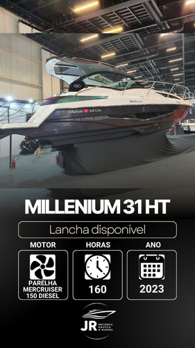 Lancha Millenium 31 Ht 2023 Parelha Mercruiser 150 Diesesl