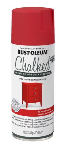 Pintura En Aerosol Chalked Tizada Rojo Campestre Rust Oleum