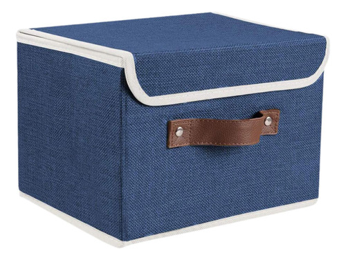 Contenedor De Almacenamiento Con Tapa, Caja De Azul