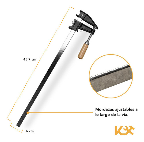 Conjunto de prensas Sergeant de 4 peças de 18 polegadas para trabalhar madeira